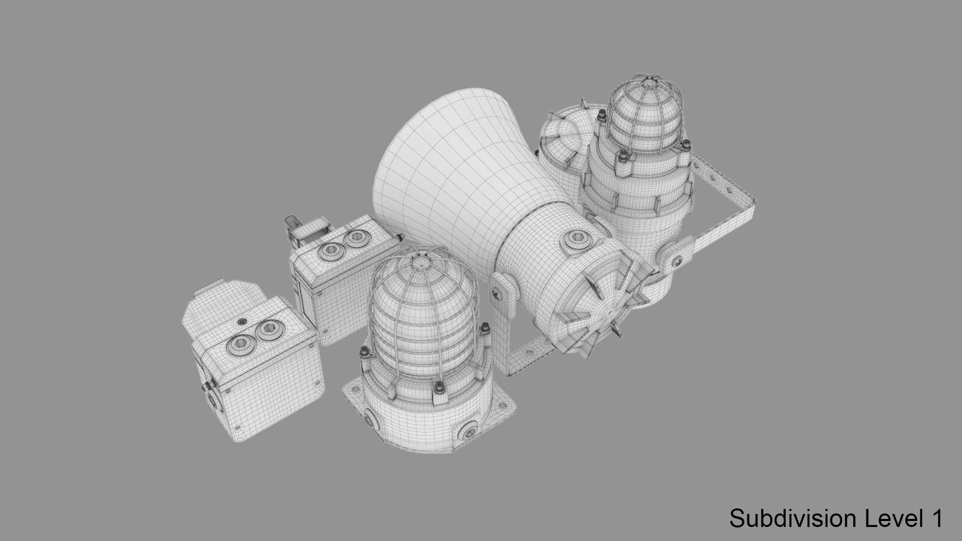 3D Model Warning Signals Light Speaker - TurboSquid 1549147
