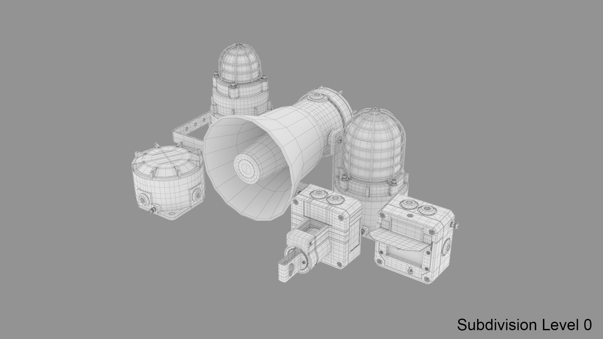 3D Model Warning Signals Light Speaker - TurboSquid 1549147