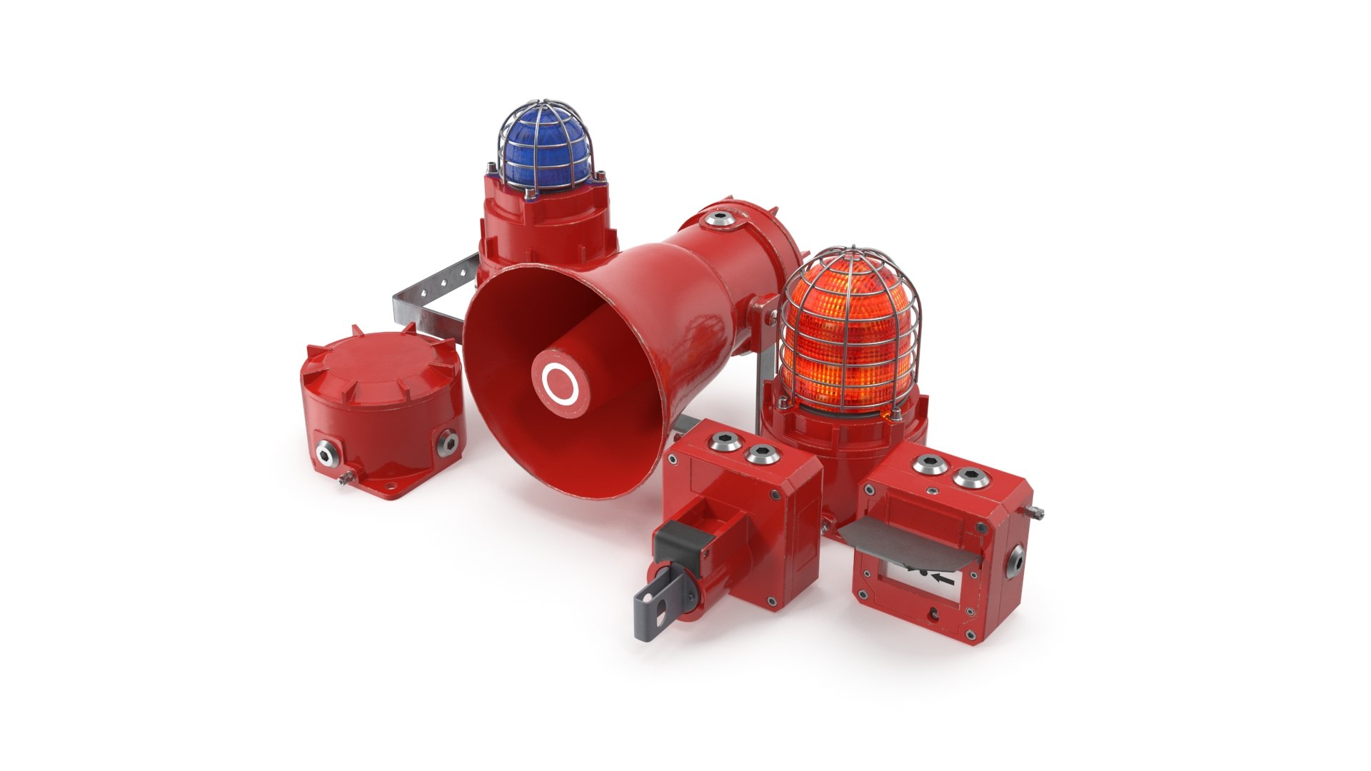 3D Model Warning Signals Light Speaker - TurboSquid 1549147