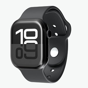 3D Apple Watch Series 10 Jet Black model
