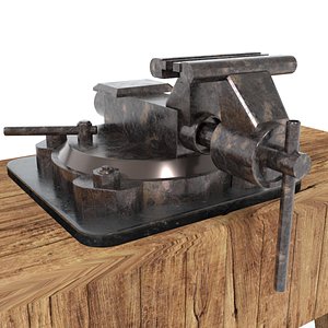 laos Vintage Bench Vise 3D model