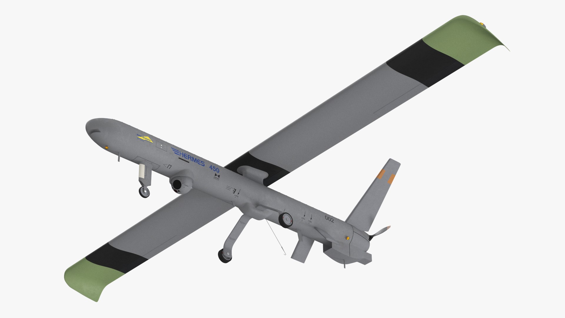 Hermes 450 Multi-Role High Performance Tactical UAS Rigged model https://p.turbosquid.com/ts-thumb/9Z/4H3dhU/Xk/hermes450multirolehighperformancetacticaluasriggedvray3dmodel019/jpg/1712692237/1920x1080/fit_q87/6bbf263b03779e257da768b255e3f0e8ad9b8e23/hermes450multirolehighperformancetacticaluasriggedvray3dmodel019.jpg