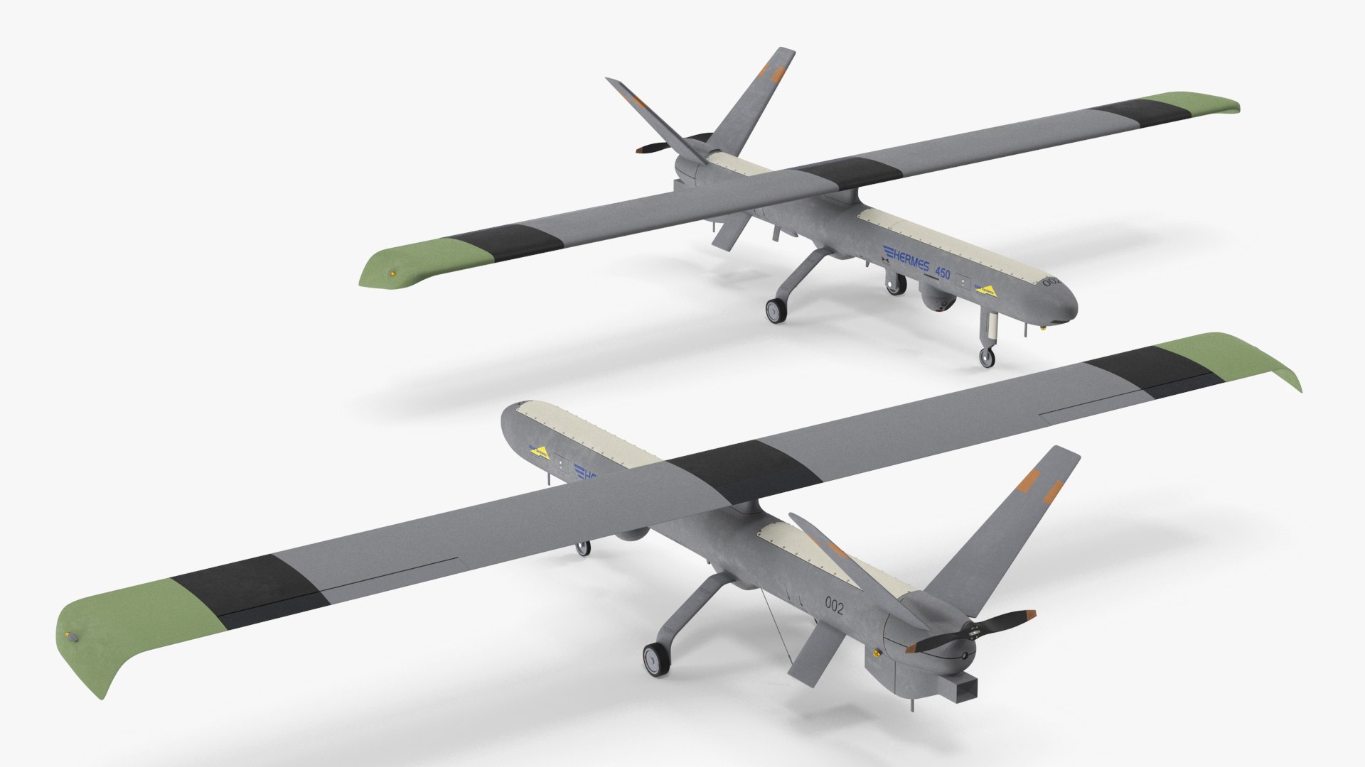 Hermes 450 Multi-Role High Performance Tactical UAS Rigged model https://p.turbosquid.com/ts-thumb/9Z/4H3dhU/sQ/hermes450multirolehighperformancetacticaluasriggedvray3dmodel026/jpg/1712692269/1920x1080/fit_q87/7852b134e7ec1398b5b7a42af5e083167446e10c/hermes450multirolehighperformancetacticaluasriggedvray3dmodel026.jpg
