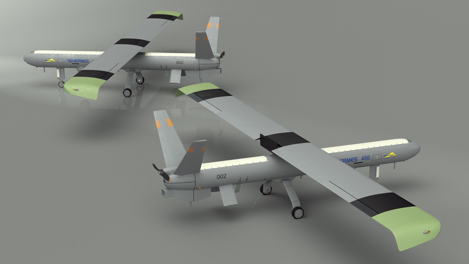 Hermes 450 Multi-Role High Performance Tactical UAS Rigged model https://p.turbosquid.com/ts-thumb/9Z/4H3dhU/zX/hermes450multirolehighperformancetacticaluasriggedvray3dmodel015/jpg/1712692218/1920x1080/fit_q87/92dfadadd1b01a4c90e9f636e6adec38fce86773/hermes450multirolehighperformancetacticaluasriggedvray3dmodel015.jpg