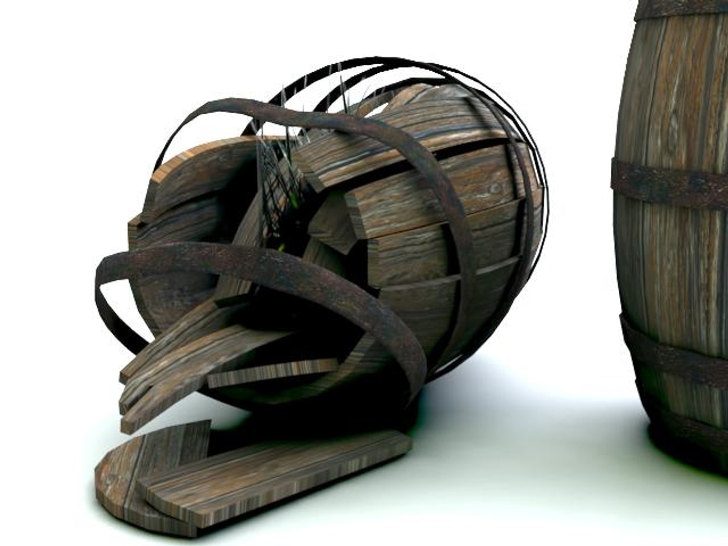 Barrel Broken 3D - TurboSquid 1187891