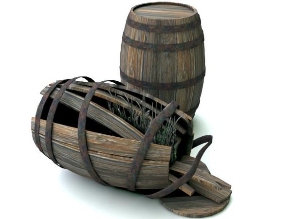 modelo 3d Barril roto - TurboSquid 1187891
