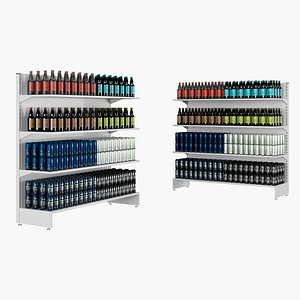 Shelves with goods 01 3D model