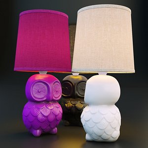 table lamp owl 3d model