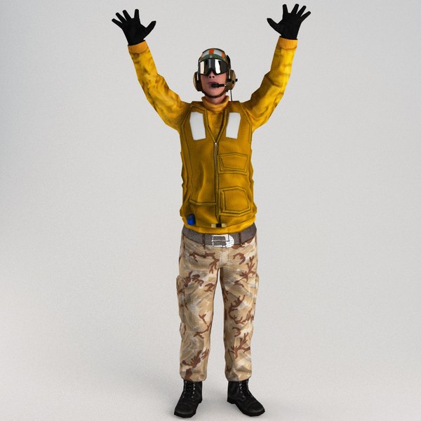 aviation boatswain v5 rigged 3d max