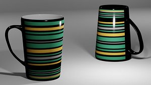 Black Cup with Design - TAZA 3D model