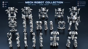 Sci-Fi Mech Robot Collection 3D model