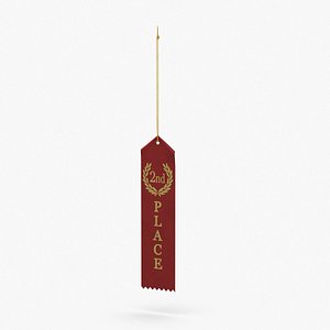 3D model prize-ribbon-02---2nd-place-upright