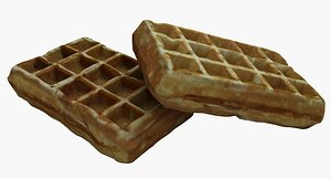 belgian waffles 3D model