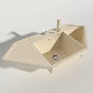 3d model kitchen sink blanco