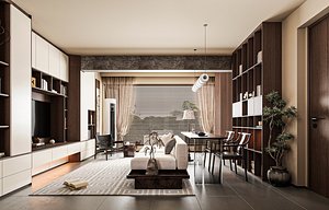 Modern living room model