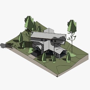 3D Reversed House - Revit model