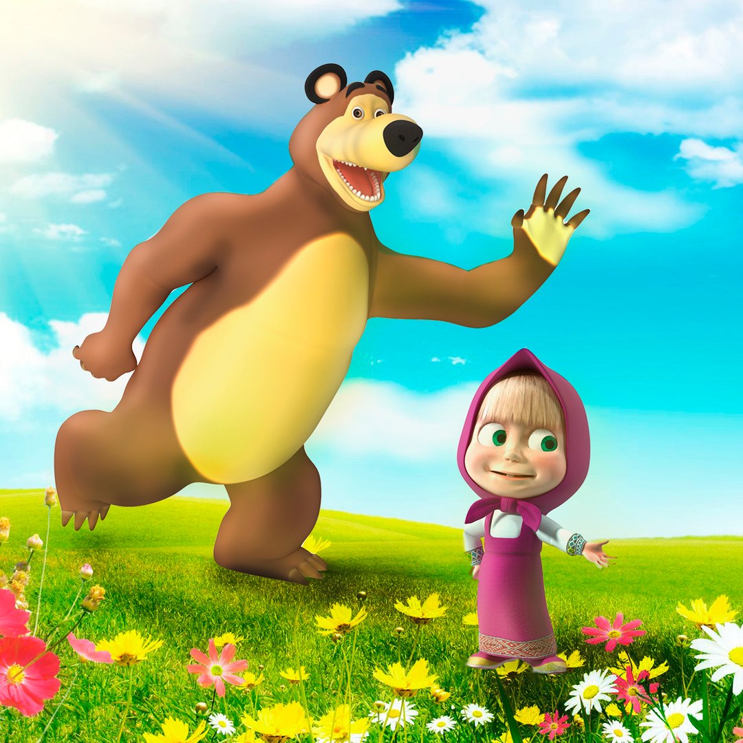 Masha and the Bear Collection 3D model preview