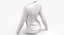 Long Sleeve Worn Female Crew Neck Pose 02 White Blank and Branded Heather 3D