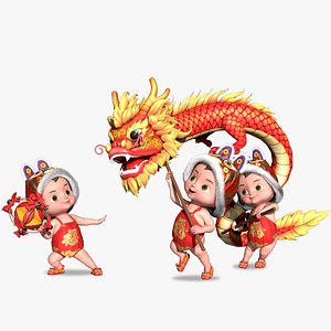 dragon cartoon newyear loong