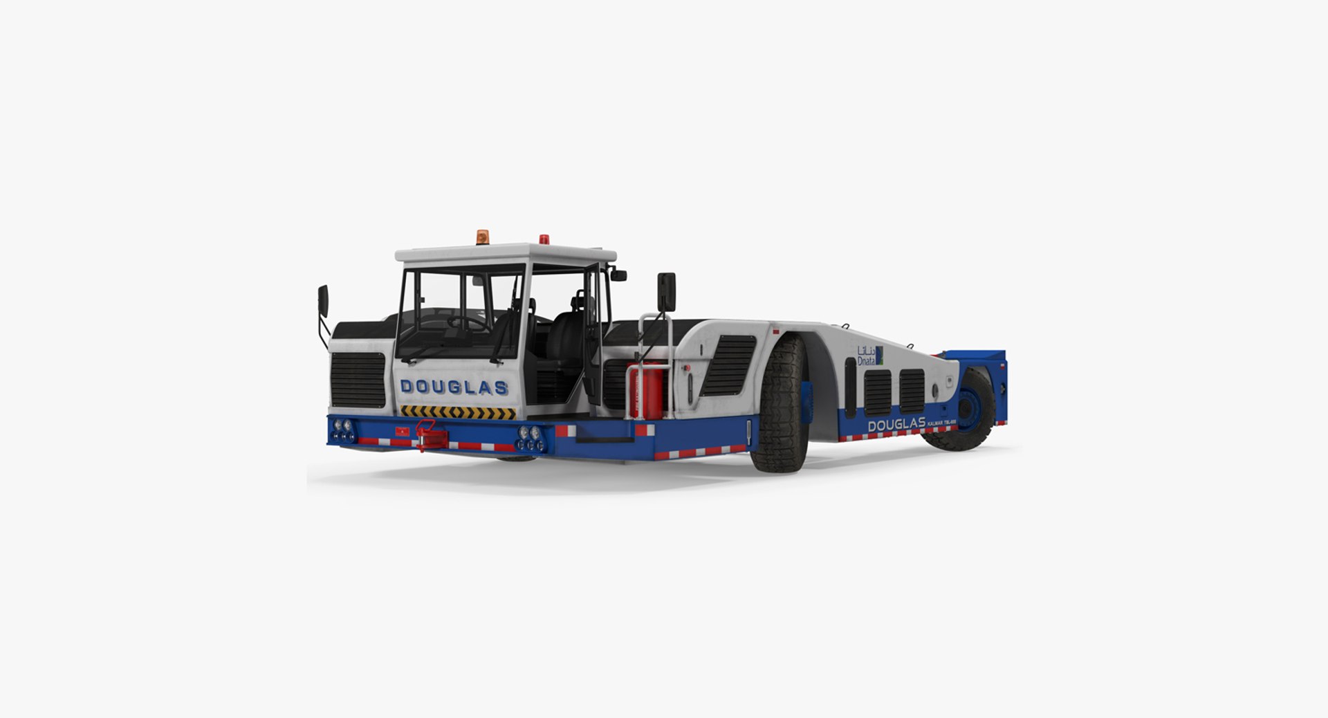 Aircraft Towing Tractor Douglas TBL 600 Rigged 3D model preview