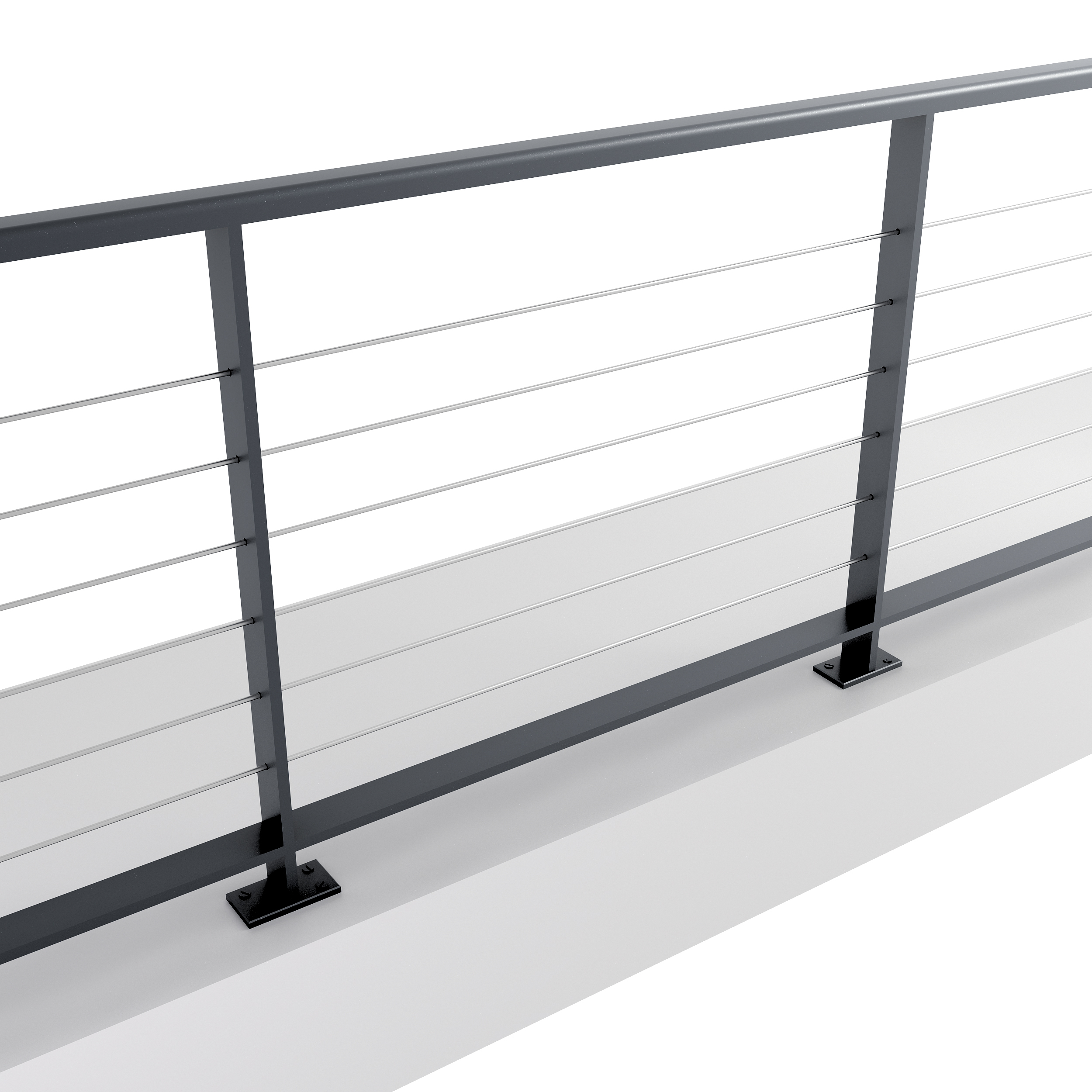 3D model stainless steel iron railing - TurboSquid 1549377