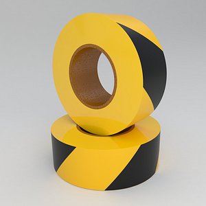 yellow Barricade Tape 3D model
