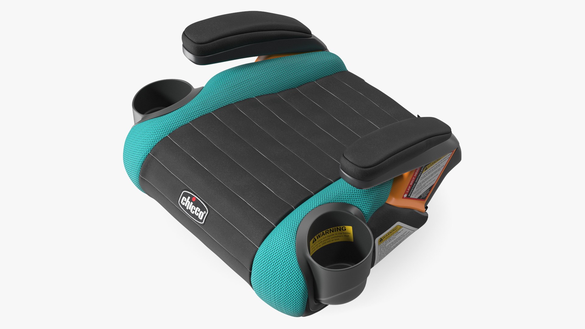 Backless Booster Car Seat Chicco Blue 3D model preview