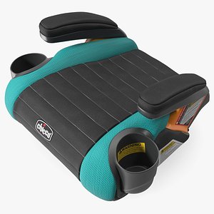 Backless Booster Car Seat Chicco Blue 3D model