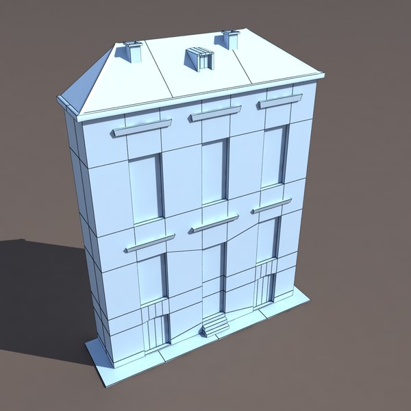 3ds building exterior modelled