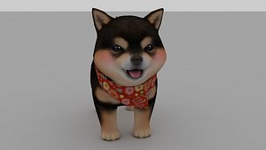 Cartoon pet dog 3D model