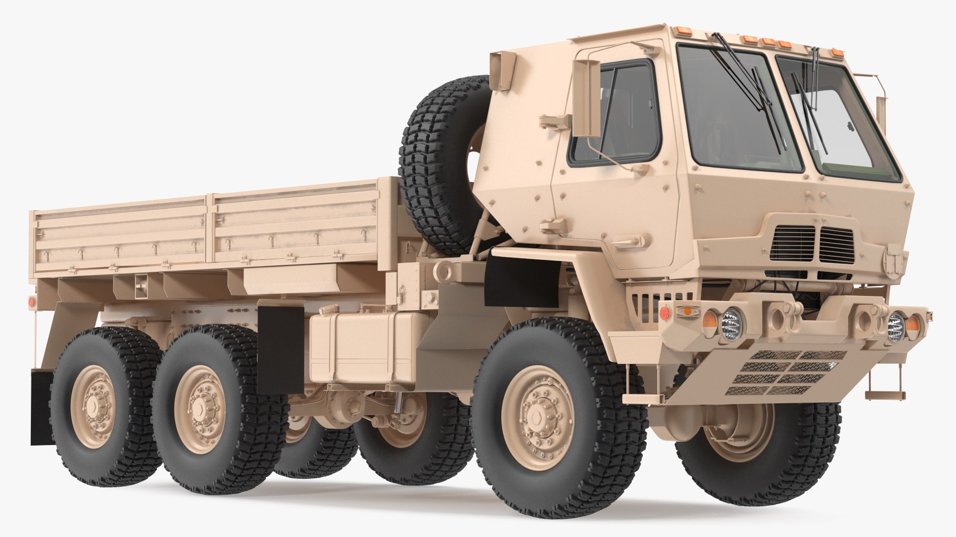Oshkosh FMTV Cargo Truck 6x6 Rigged 3D model preview