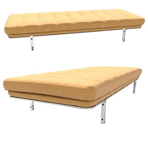 Horst Bruning Daybed in Chrome and Camel Leather model