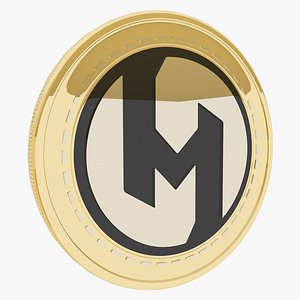 3D model Hi Mutual Society Cryptocurrency Gold Coin