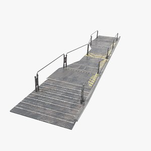 scifi railing walkway 3D model