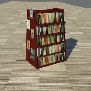 3d book shelf merchandiser