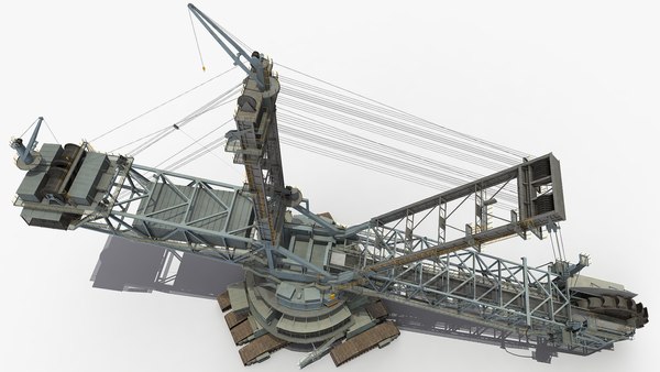 modelo 3d Bagger 293 Excavadora de rueda de cangilones aparejada ...