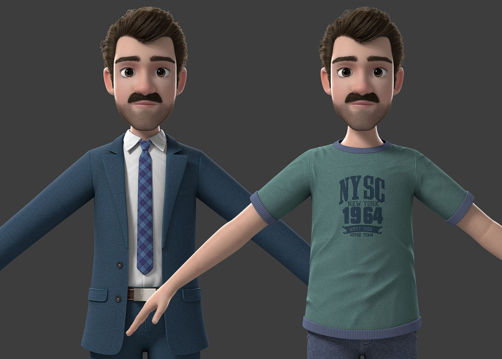 Cartoon Family Rigged 3D Model - TurboSquid 1399087