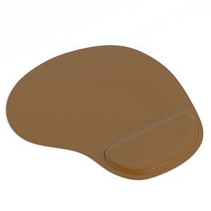 Mousepad With Wrist Support Brown 3D model