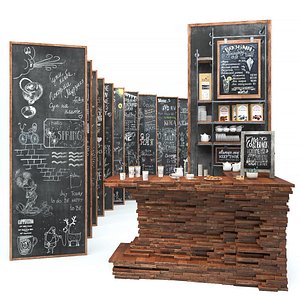 A set for creating slate surfaces with images by a chalk 3