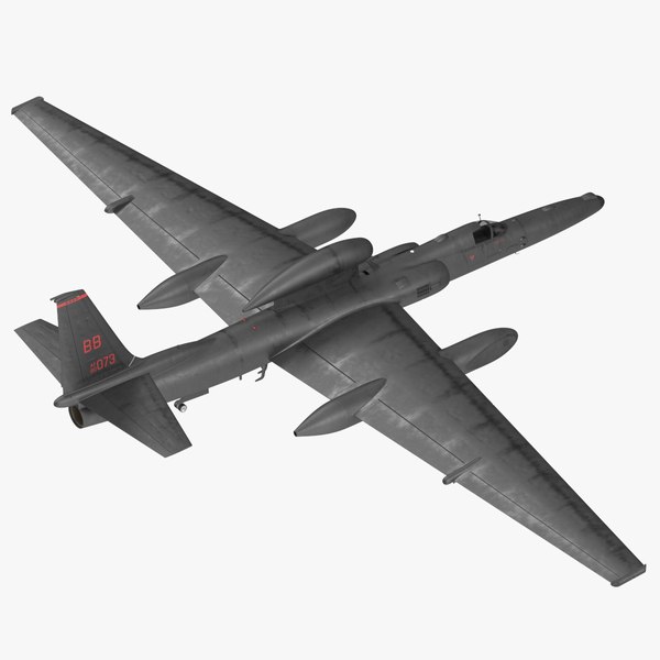 3D U2 Dragon Lady Aircraft Simple Interior Rigged