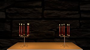 candle fireplace mantel model