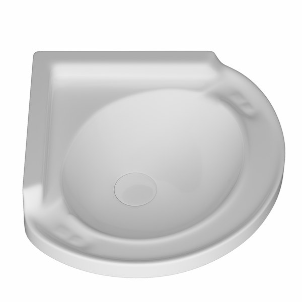Wall hung corner wash basin 3D model TurboSquid 1694201