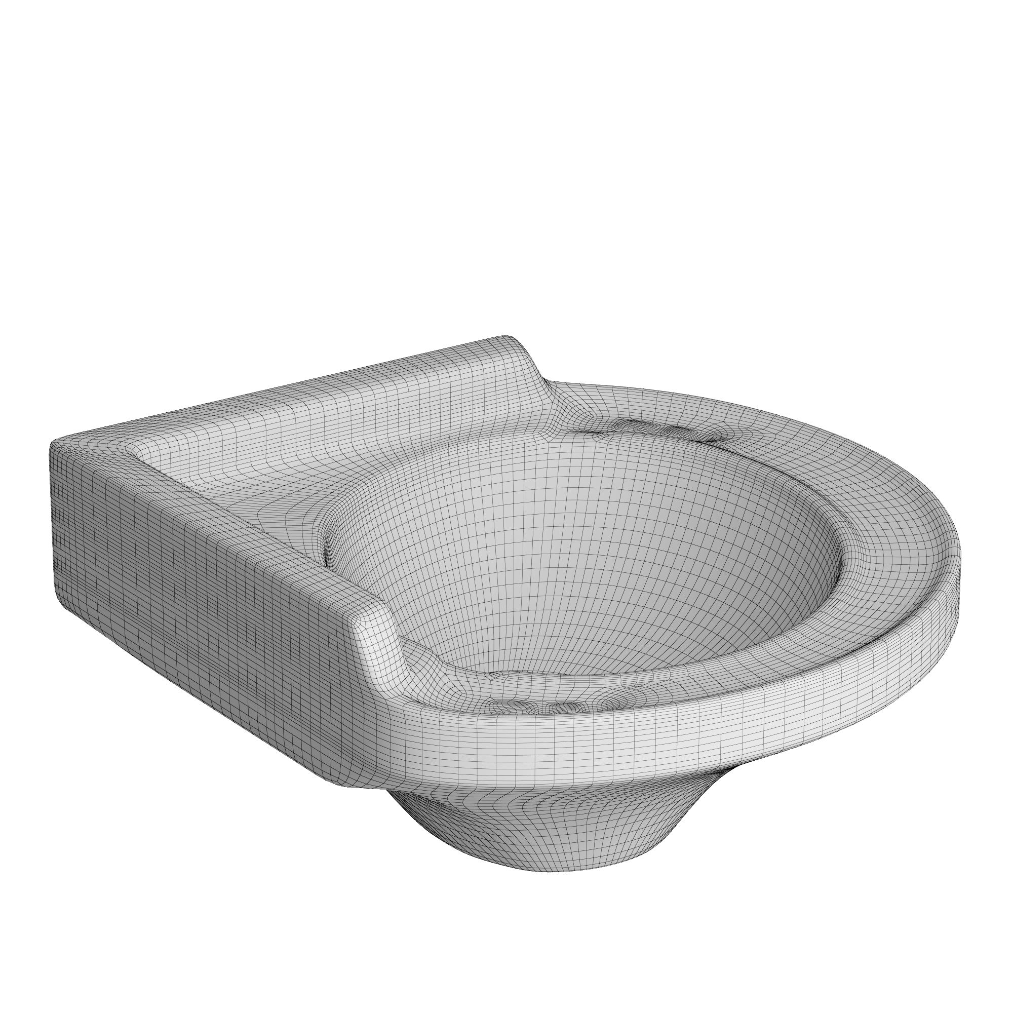 Wall hung corner wash basin 3D model TurboSquid 1694201