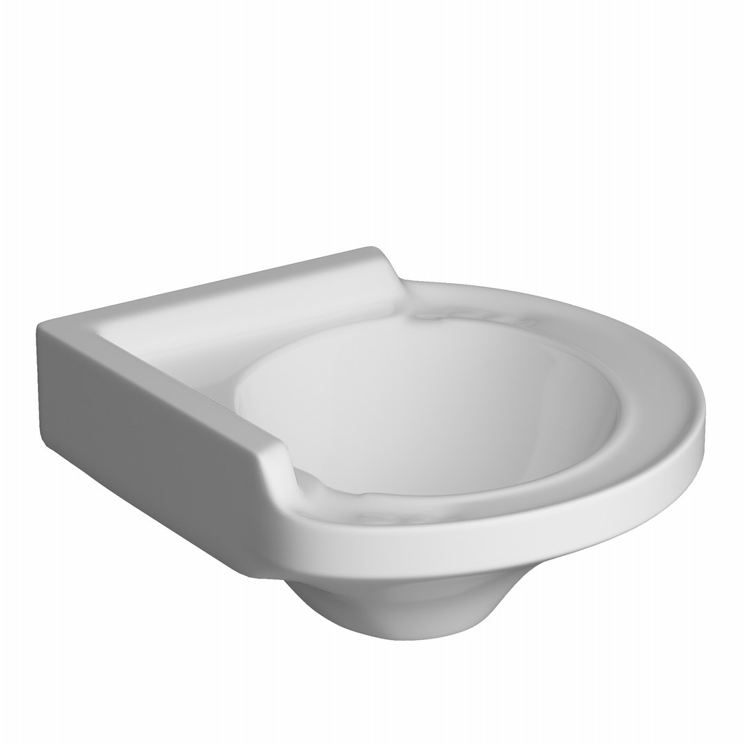 Wall Hung Corner Wash Basin 3D Model TurboSquid 1694201