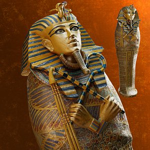 sarcophagus tutankhamun 3d model