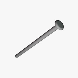 3D Long Nail - Geometry Only No Textures No Materials