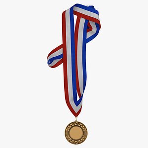 Award Medal 3 Bronze 3D Model