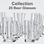 Collection de 20 verres à bière