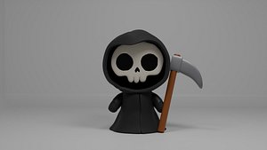 3D model Grim Reaper 3D Print Halloween Death Figure