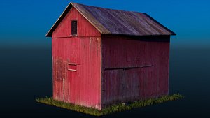 3D Old Red Barn
